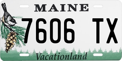 ME license plate 7606TX