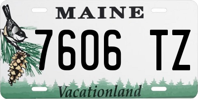 ME license plate 7606TZ