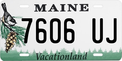 ME license plate 7606UJ