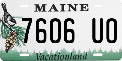 ME license plate 7606UO