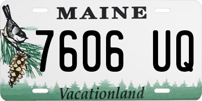 ME license plate 7606UQ