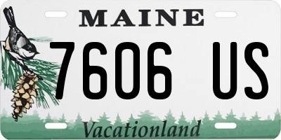 ME license plate 7606US