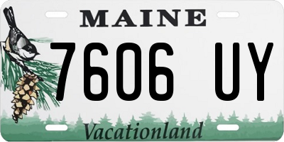 ME license plate 7606UY