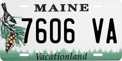 ME license plate 7606VA