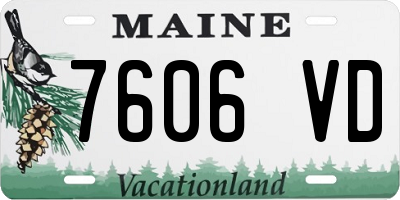ME license plate 7606VD