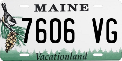 ME license plate 7606VG