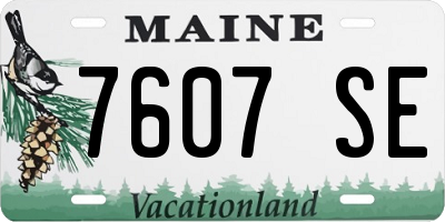 ME license plate 7607SE