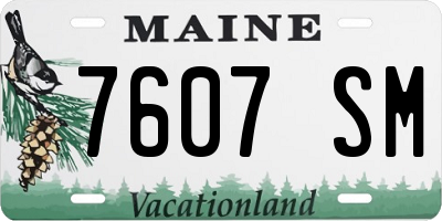 ME license plate 7607SM