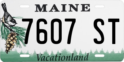 ME license plate 7607ST