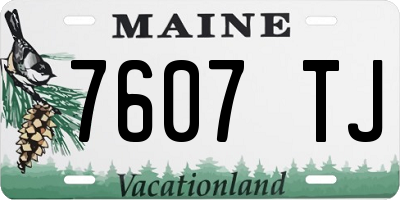 ME license plate 7607TJ