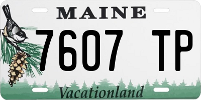 ME license plate 7607TP