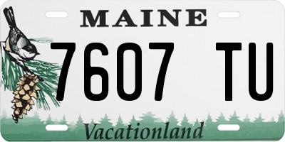 ME license plate 7607TU