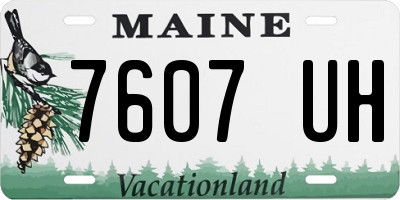 ME license plate 7607UH
