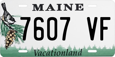 ME license plate 7607VF