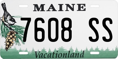 ME license plate 7608SS