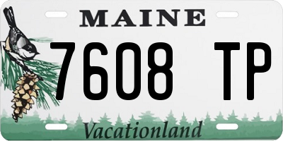 ME license plate 7608TP