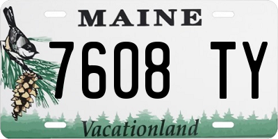 ME license plate 7608TY