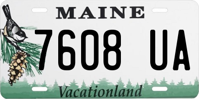 ME license plate 7608UA