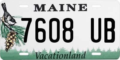 ME license plate 7608UB