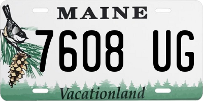 ME license plate 7608UG