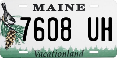 ME license plate 7608UH