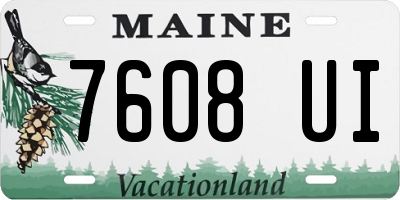 ME license plate 7608UI