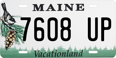 ME license plate 7608UP