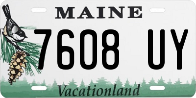 ME license plate 7608UY