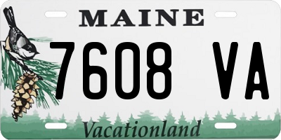 ME license plate 7608VA