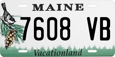 ME license plate 7608VB