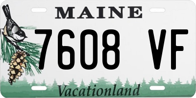 ME license plate 7608VF