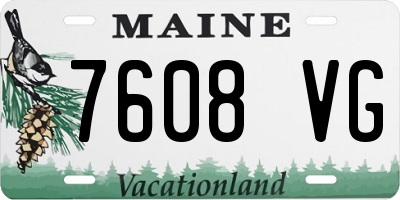 ME license plate 7608VG