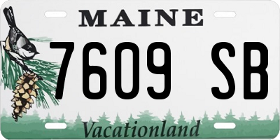 ME license plate 7609SB