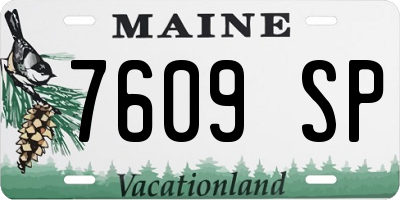 ME license plate 7609SP