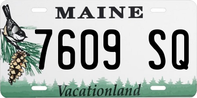 ME license plate 7609SQ