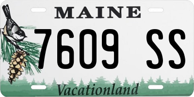 ME license plate 7609SS