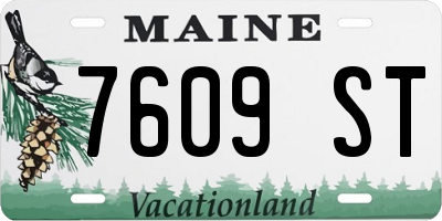 ME license plate 7609ST