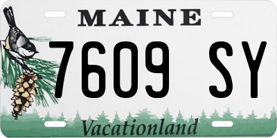 ME license plate 7609SY