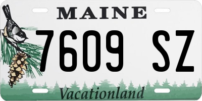 ME license plate 7609SZ