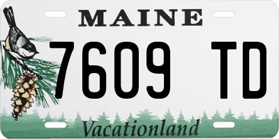 ME license plate 7609TD