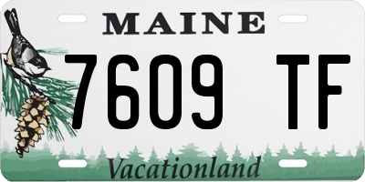 ME license plate 7609TF