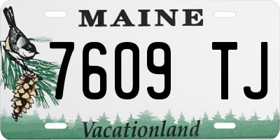ME license plate 7609TJ