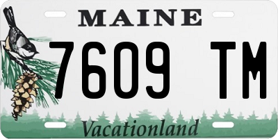 ME license plate 7609TM