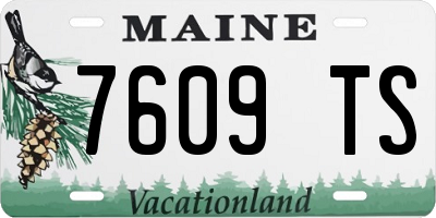 ME license plate 7609TS