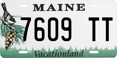 ME license plate 7609TT