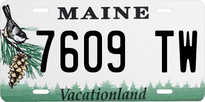 ME license plate 7609TW