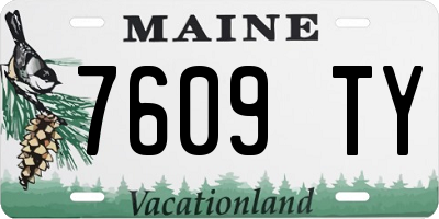ME license plate 7609TY