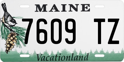 ME license plate 7609TZ