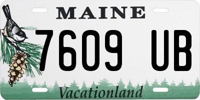 ME license plate 7609UB