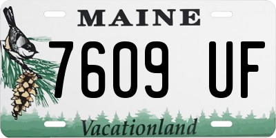 ME license plate 7609UF